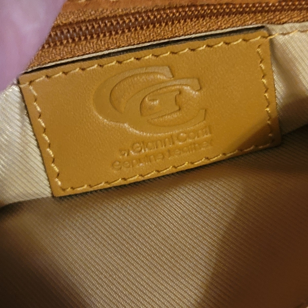 Gianni Conti small crossbody bag. Tan color, leather - Picture 9 of 9